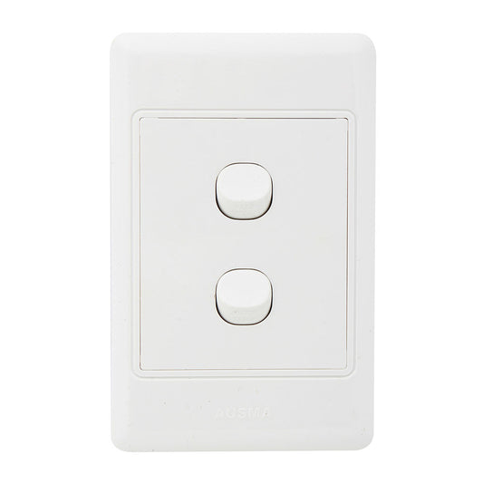 EUROLUX 2 x Levers 1 way 100mm x 50mm Wall Switch