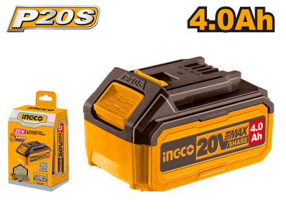 INGCO 20V PS+ C/L BATTERY  4.0AH