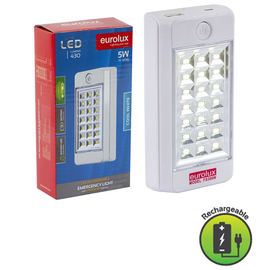 EUROLUX 5W LED Rechargeable Emergency Light
