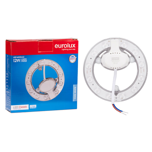 EUROLUX LED Module 12W Ceiling Light 120mm 4000K Cool White
