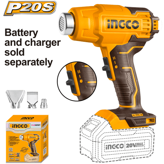 INGCO 20V PS+ C/L HEAT GUN 3P