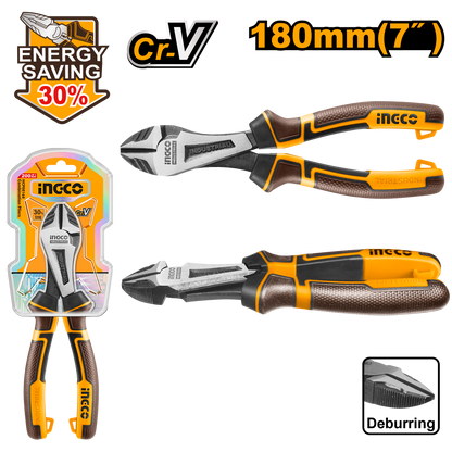 INGCO PLIER DIAG H/D 180MM HL CR-V