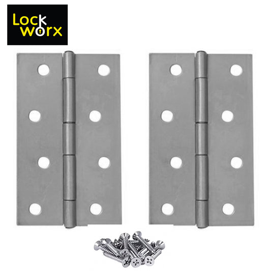 LOCK WORX Butt Hinge 100mm Steel Door Fitting LWFH100CH-1