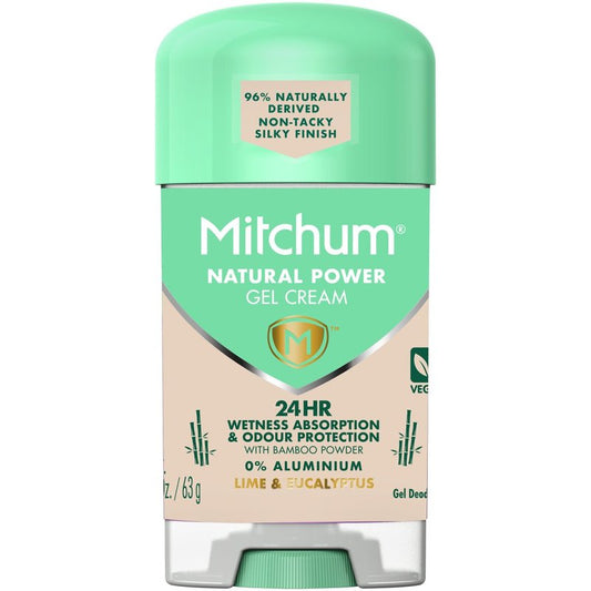 Mitchum Natural Power Lime and Eucalyptus Gel Cream Roll On 63 g
