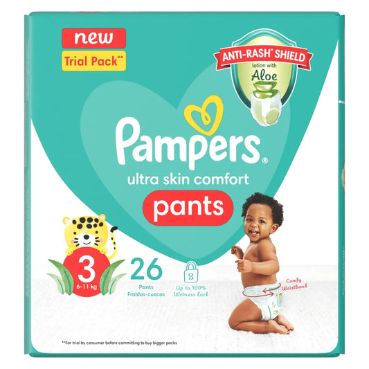 Pampers Pants Size 3 Carry Pack (26's) 