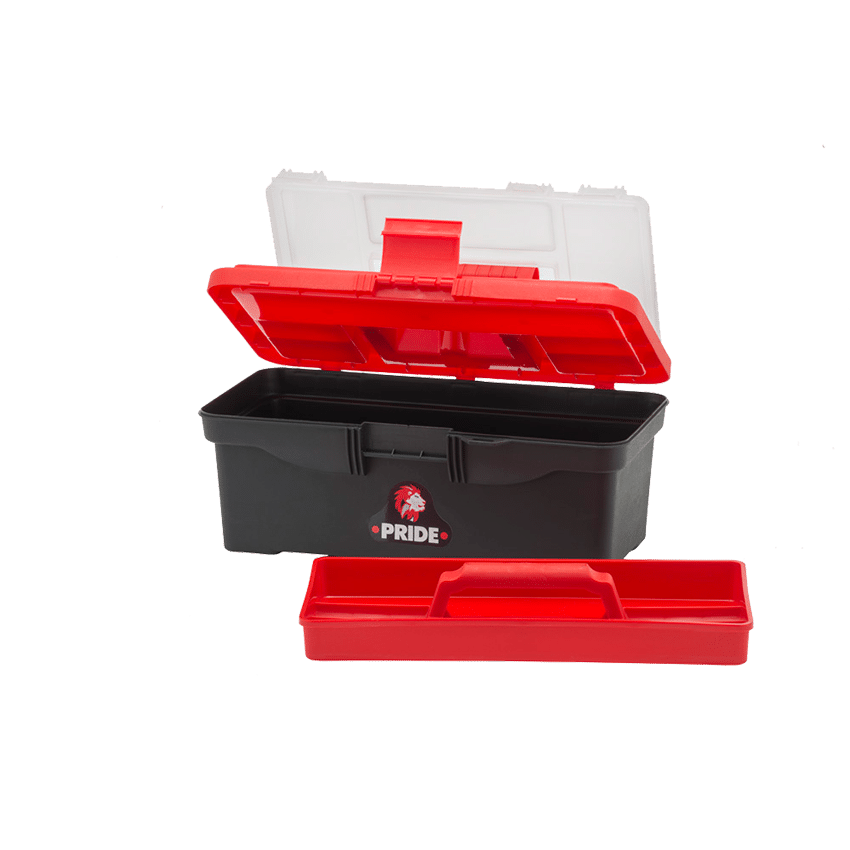 Pride Plastic Toolbox, 56 cm Size, Black