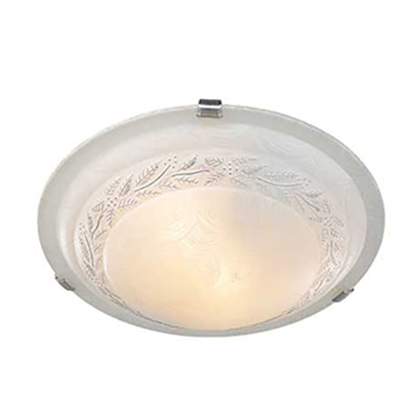 EUROLUX Leaf Ceiling Light 300mm Satin Chrome E27 2x60w