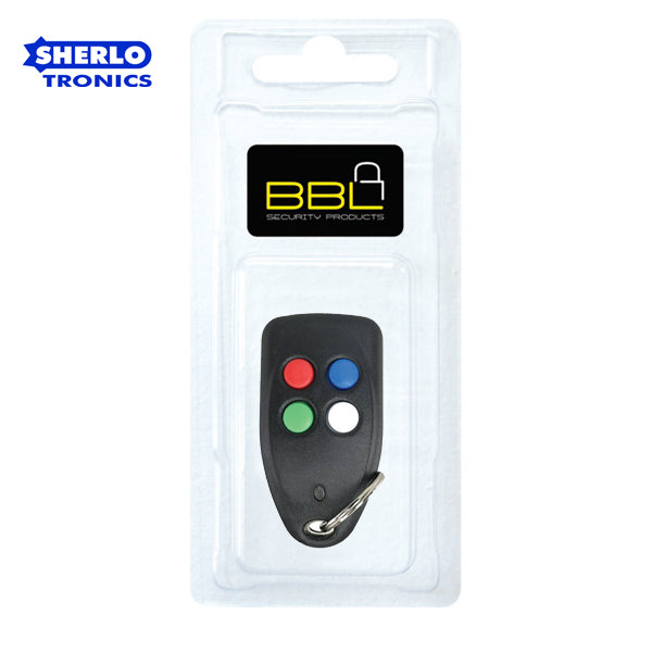 SHERLO Black Code Hopping RSC 403MHz 4 Button Remote Blister Pack SHTX4-1