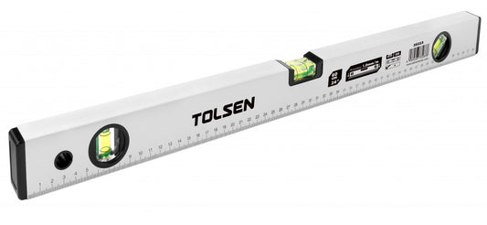 Level Aluminium Grey 400mm-2000mm 3 Vials TOLSEN