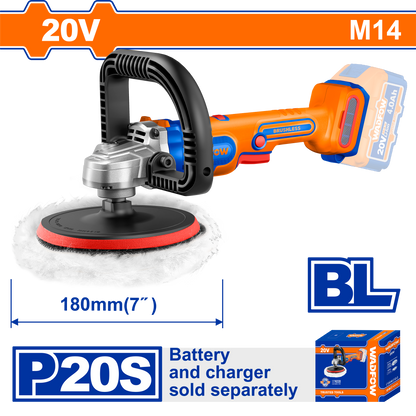 WADFOW 20V PS+ C/L POLISHER 180MM INCL ASS