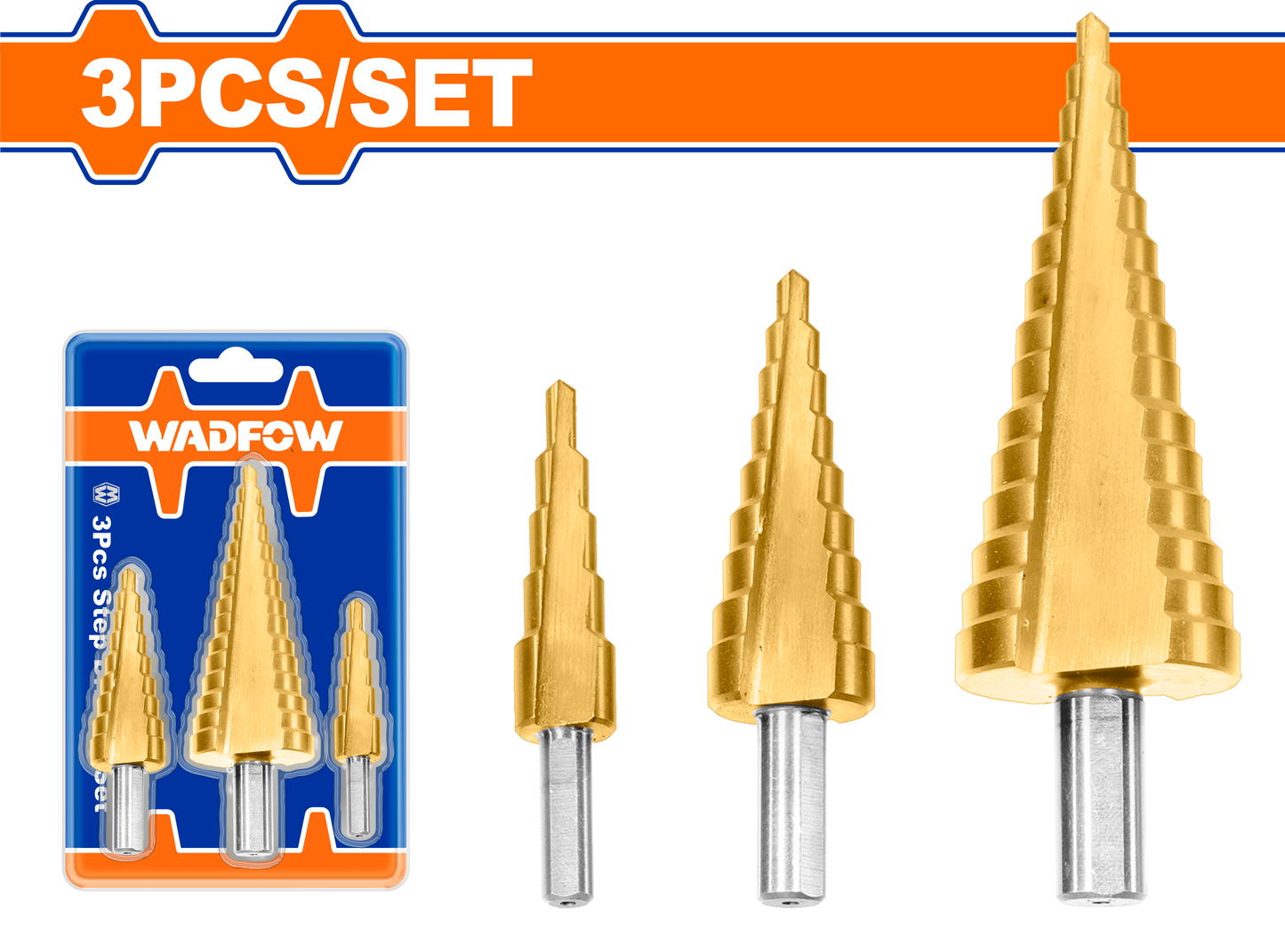 WADFOW D/BIT STEP SET 3PCS