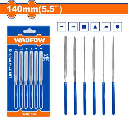 WADFOW FILE SET 140MM 6PCS