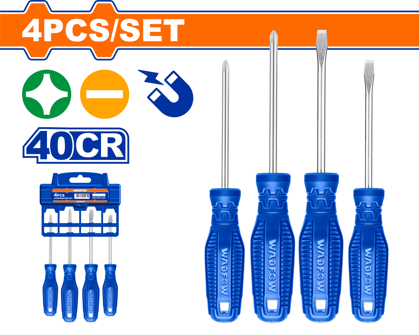 S/DRIVER SET MAG 40CR 4PCS