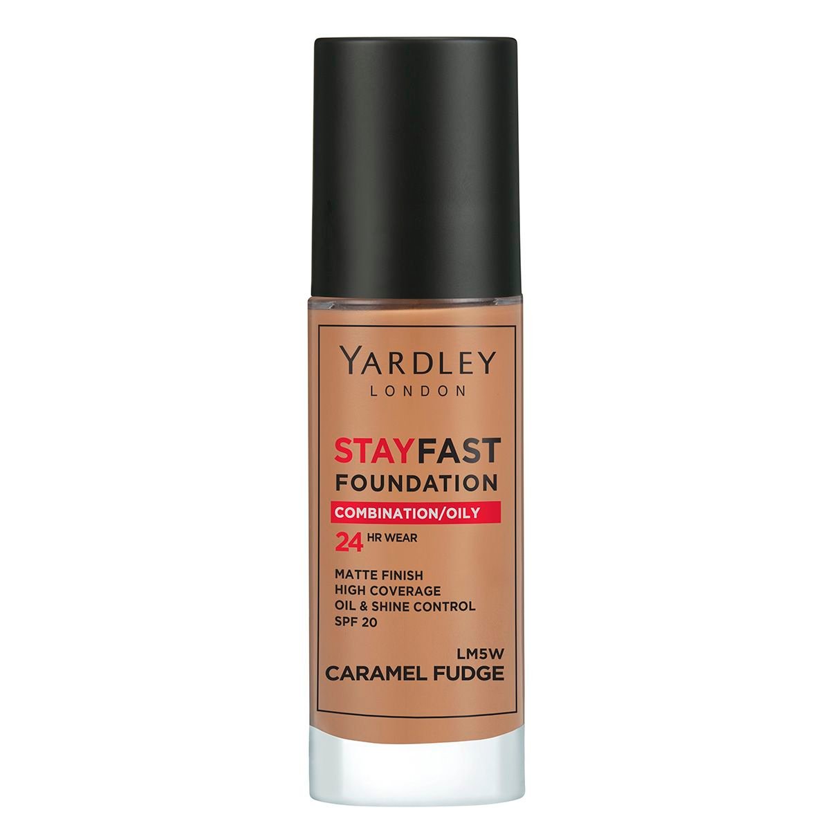 Yardley Stayfast Foundation 30ml - LM5W Caramel Fudge