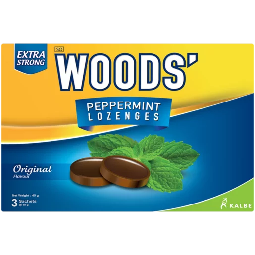 Woods' Original Flavour Peppermint Lozenges 3 x 15g