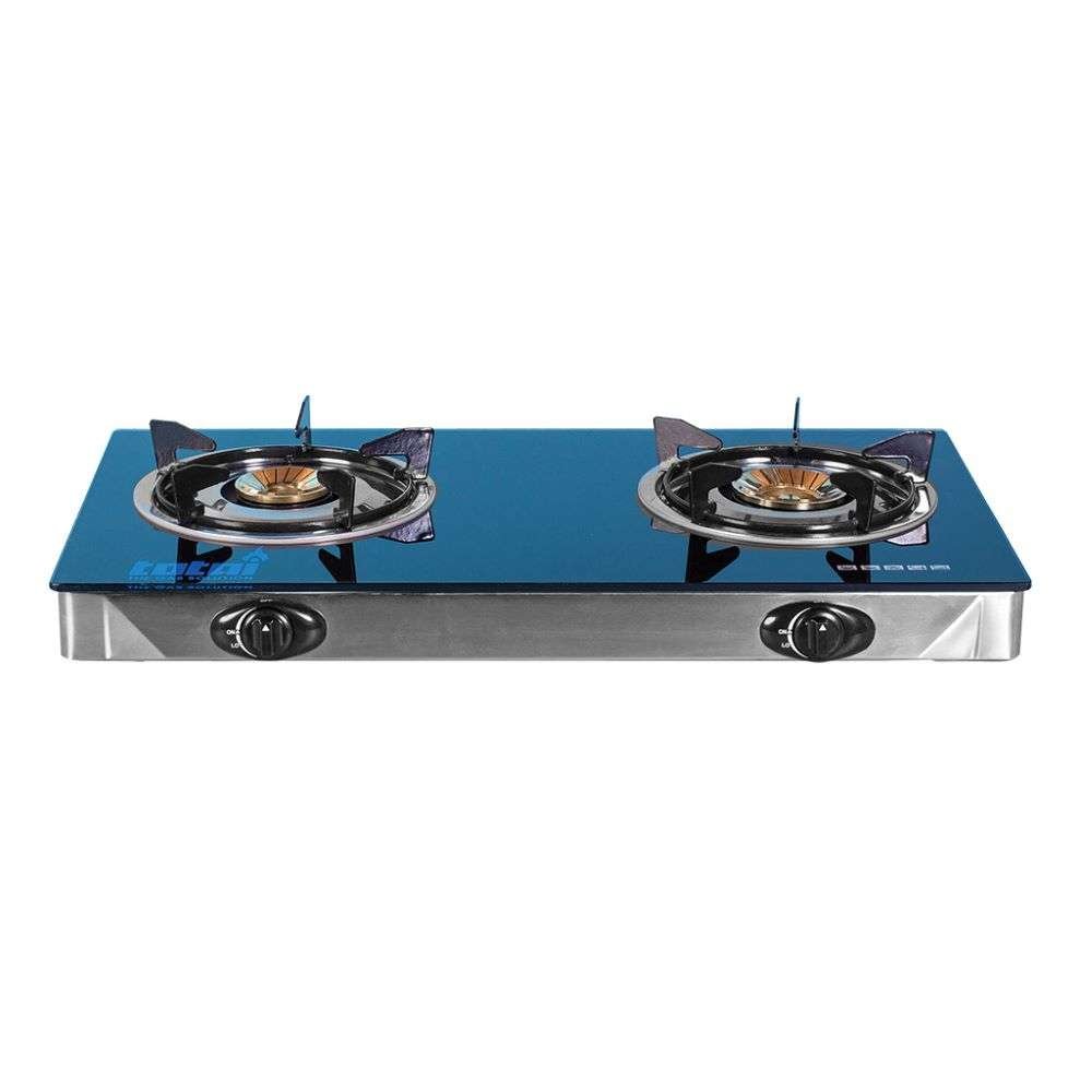TOTAI 2 BURNER TABLETOP GAS STOVE WITH AUTO IGNITION- BLACK
