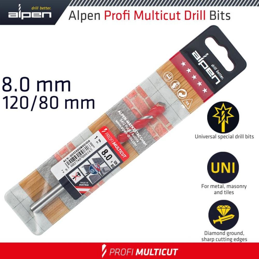 PROFI MULTICUT DRILL BIT 8.0MMX120MM