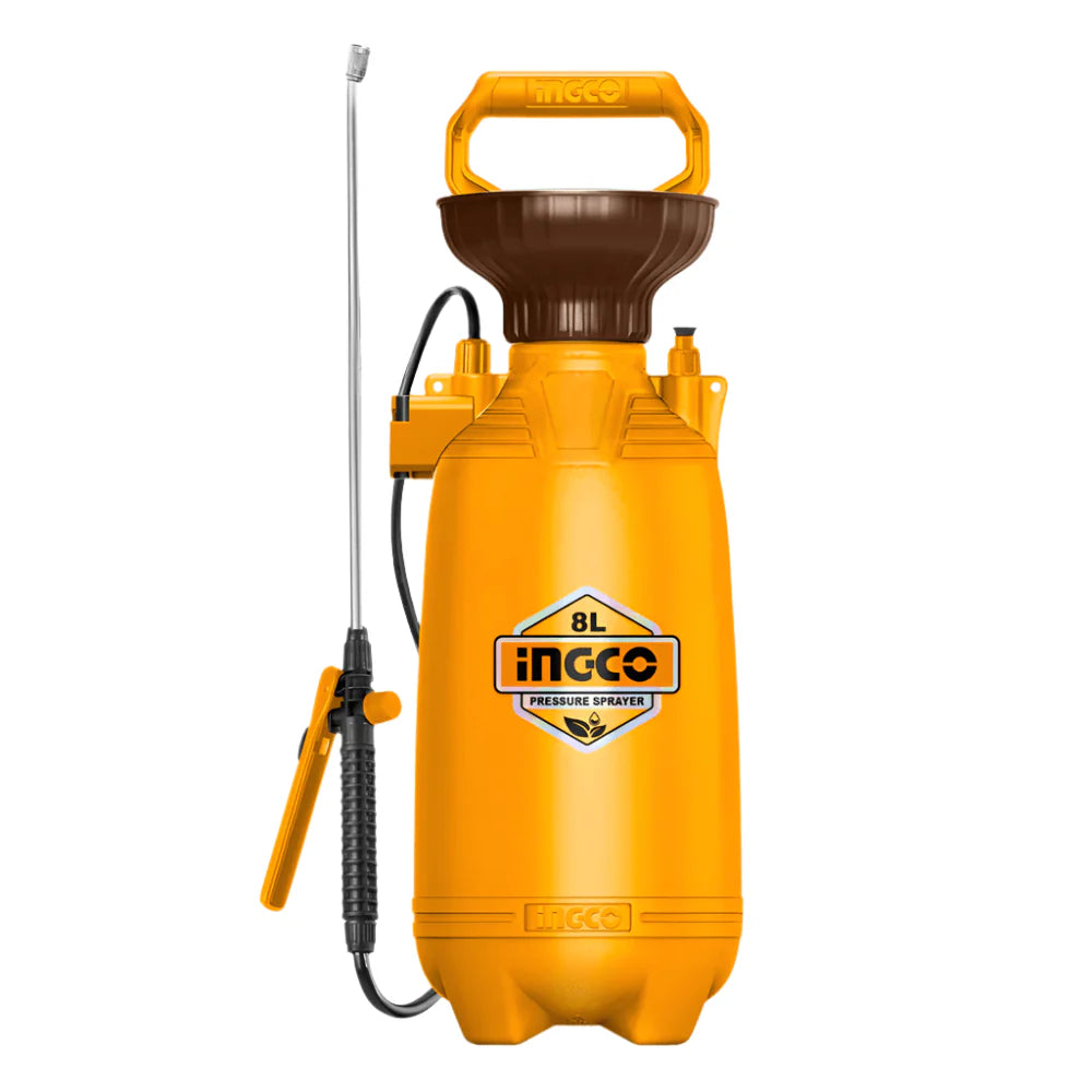 INGCO 8L Pressure Mist Disinfectant Knapsack Spray Pesticide Garden Fertilizer Sprayer