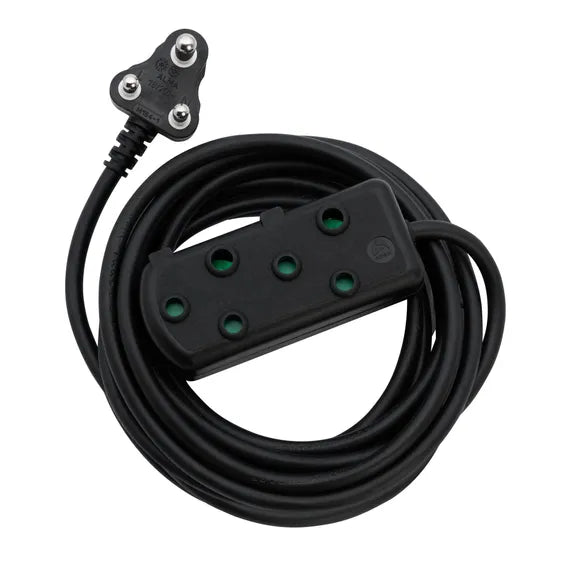 Switched Heavy Duty Sbs Extension Cords 2 X 10A Socket 20M - Black