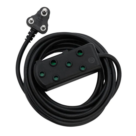 Switched Heavy Duty Sbs Extension Cords 2 X 10A Socket 20M - Black