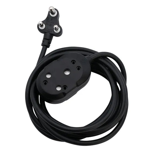 Switched Light Duty Btb Extension Cords 2 X 16A Socket 10M - Black.