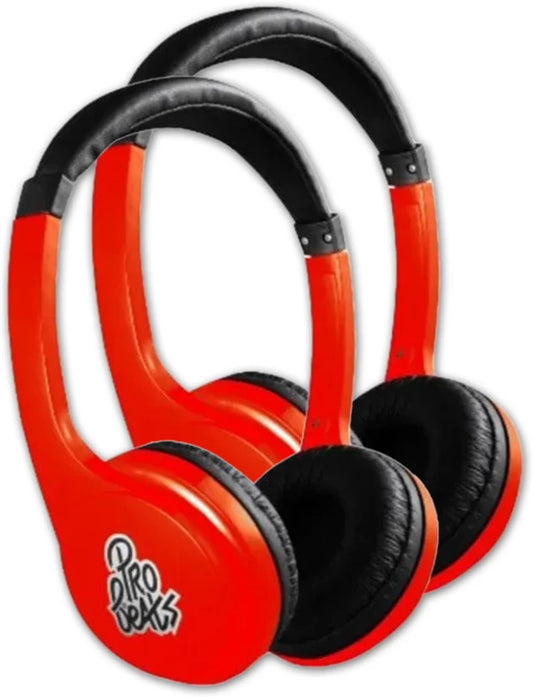 Pro Bass PR-2001-RD-2 Wired Headset  (Over the Ear) RED