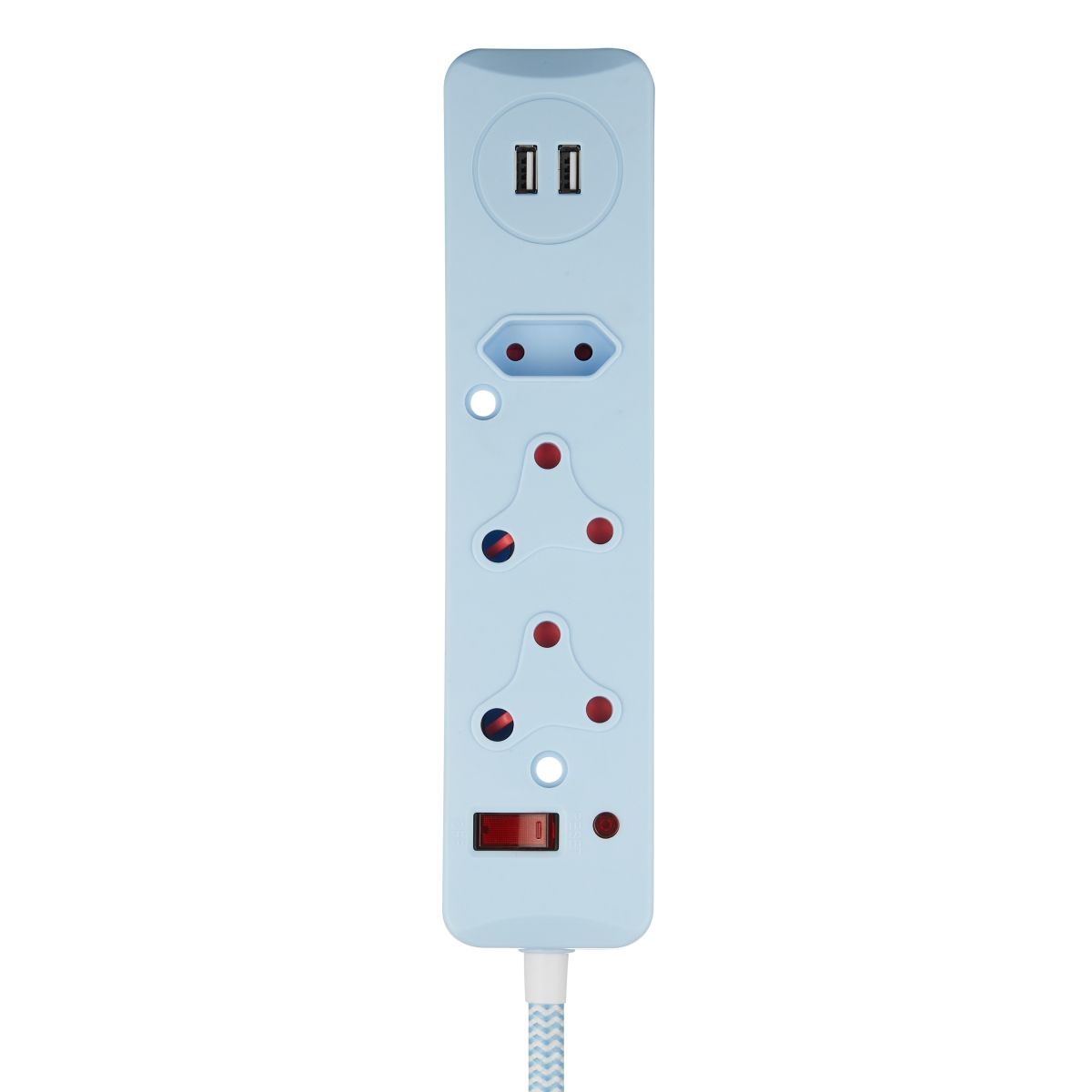 Switched 3-Way Multiplug with USB Ports, Surge Protection & Shutters