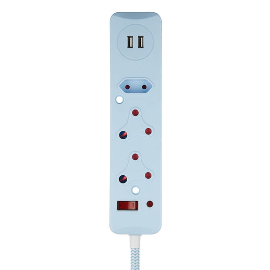 Switched 3-Way Multiplug with USB Ports, Surge Protection & Shutters