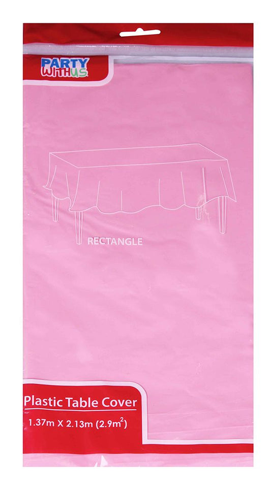 Plastic Table Cover 137cmx213cm - 100g Pink