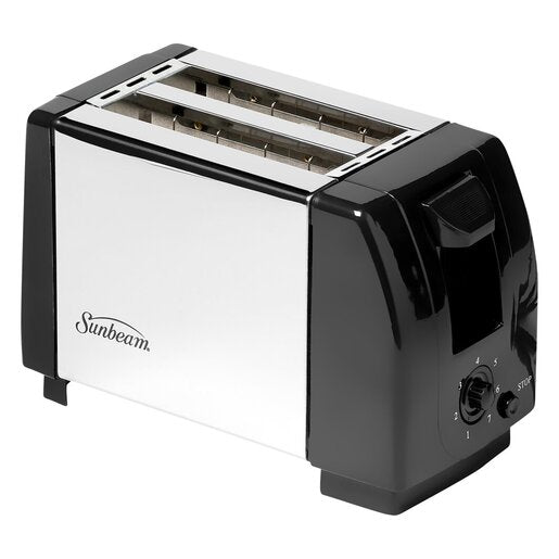 Sunbeam Black 2 Slice Stainless Steel Toaster