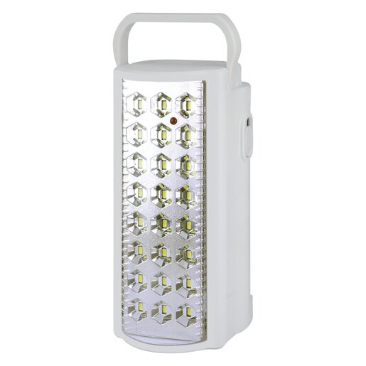 Switched Rechargeable Emergency Lantern With Power Bank White