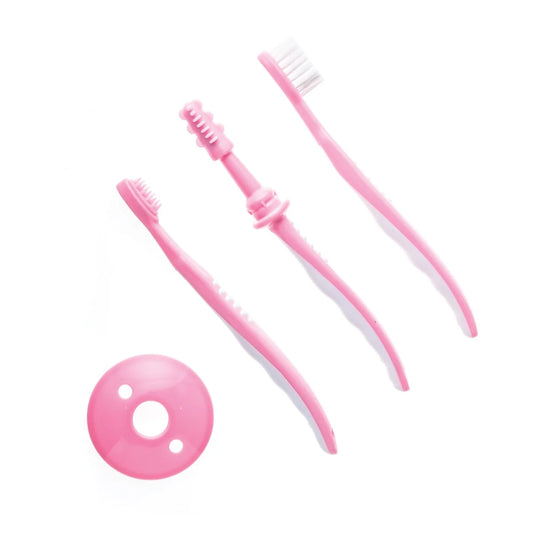 Baby Toothbrush Set – Pink 3pc