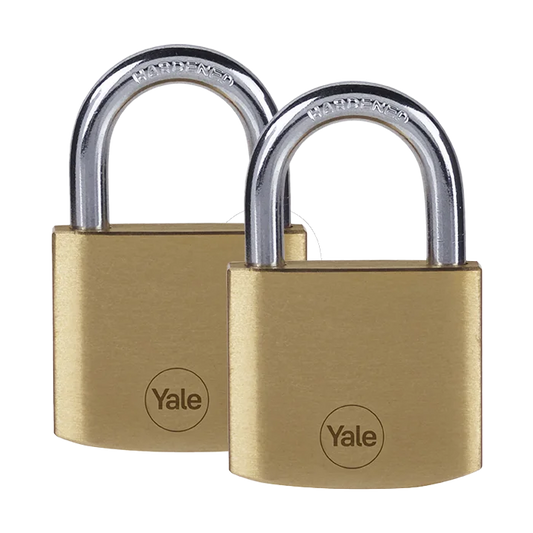 YALE 40mm Brass Padlock - Duo Pack