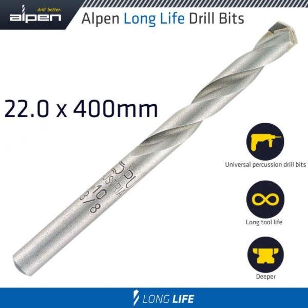 MASONRY DRILL BIT LONG LIFE 22 X 400MM