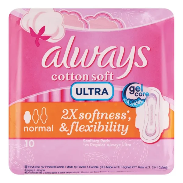 Always Ultra Sanitary Pads Cotton Soft Normal (10's)