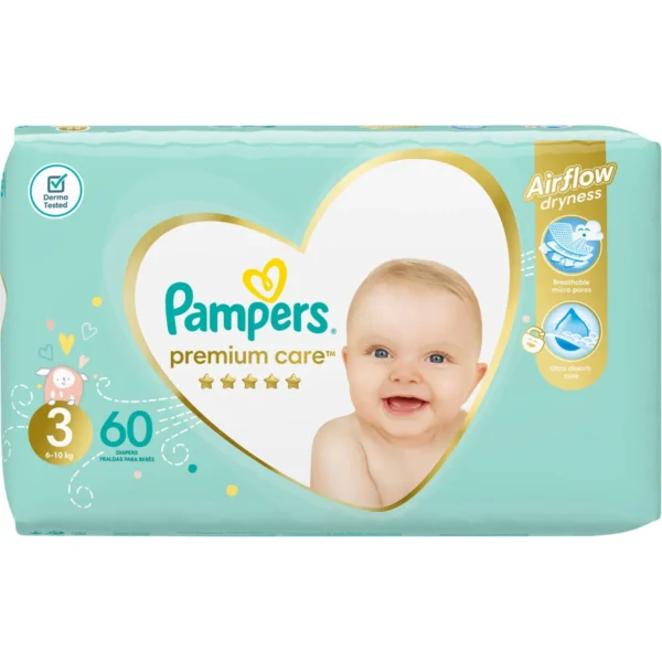 Pampers Premium Care Size 3 Value Pack (60's)