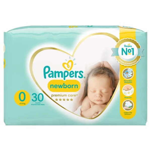 Pampers Premium Care Size 0 Carry Pack (30's)