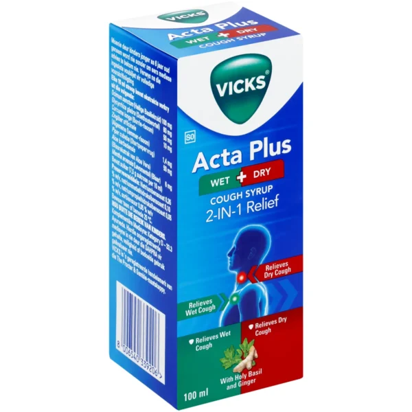 Vicks ActaPlus Wet & Dry Cough Syrup 100ml